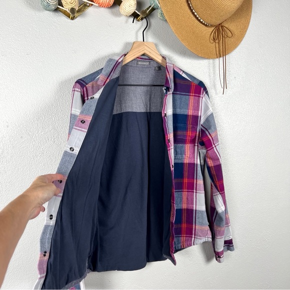 Toad & Co Women's Mojacette Overshirt Jacket Lined Plaid  Shacket Size Medium - Picture 4 of 11